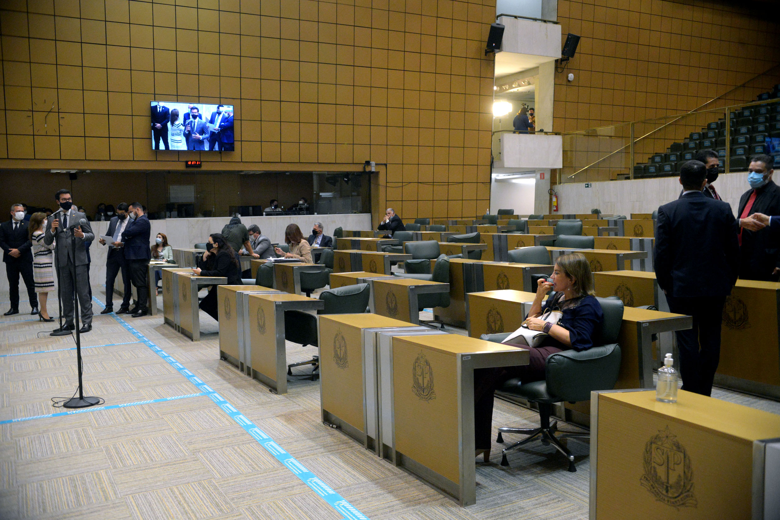 Plenário Juscelino Kubitschek durante sessão da Assembleia Legislativa de São Paulo